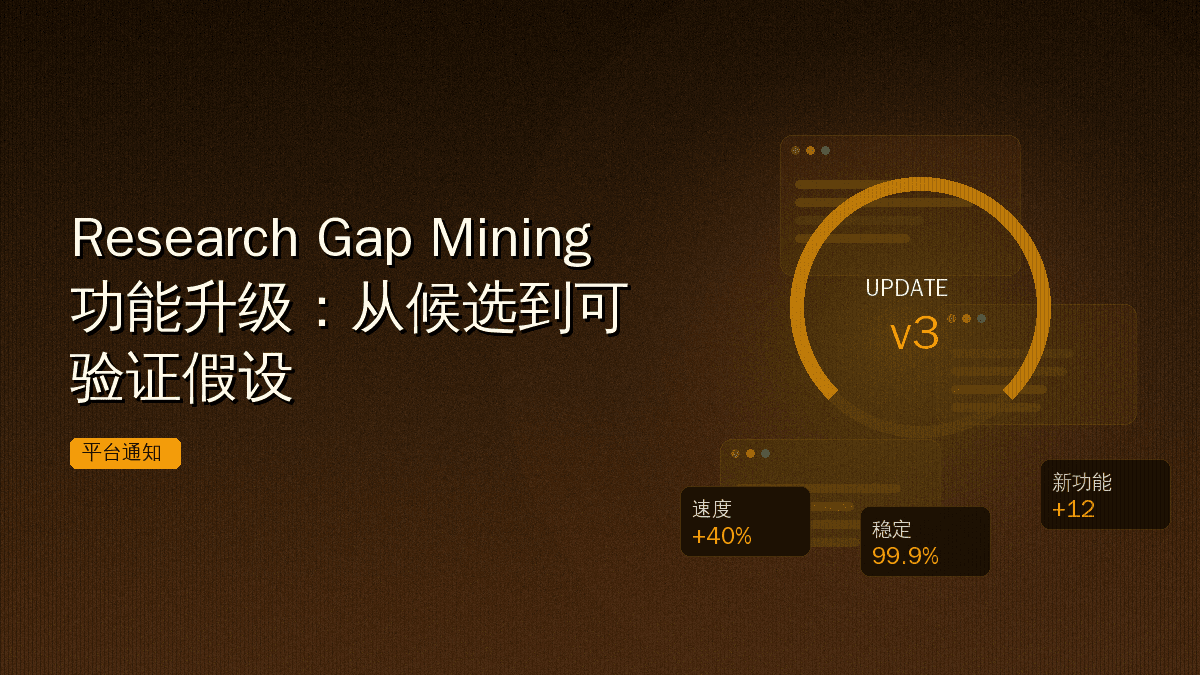 Research Gap Mining功能升级：从候选到可验证假设
