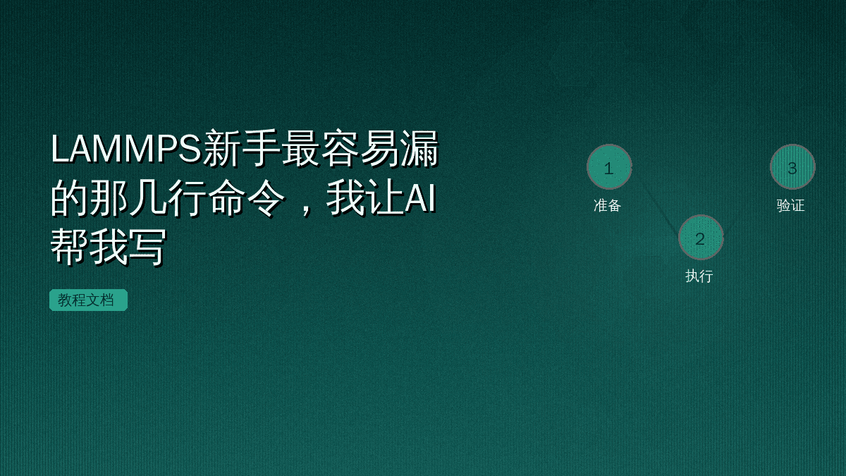 LAMMPS新手最容易漏的那几行命令,我让AI帮我写