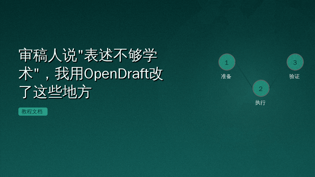审稿人说"表述不够学术",我用OpenDraft改了这些地方