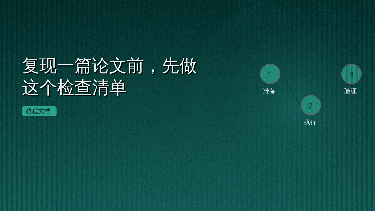 复现一篇论文前,先做这个检查清单
