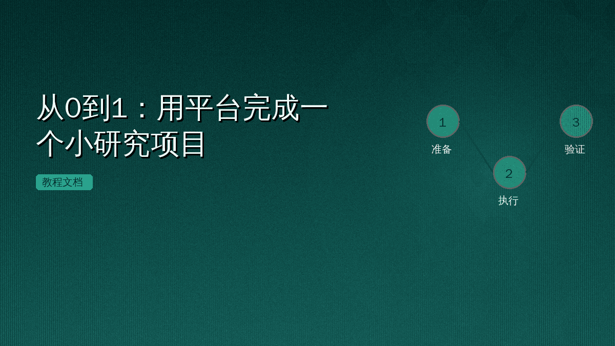 从0到1:用平台完成一个小研究项目